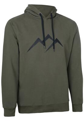 Donna Uomo Trekking Felpa con cappuccio premium Waldau nera bianca