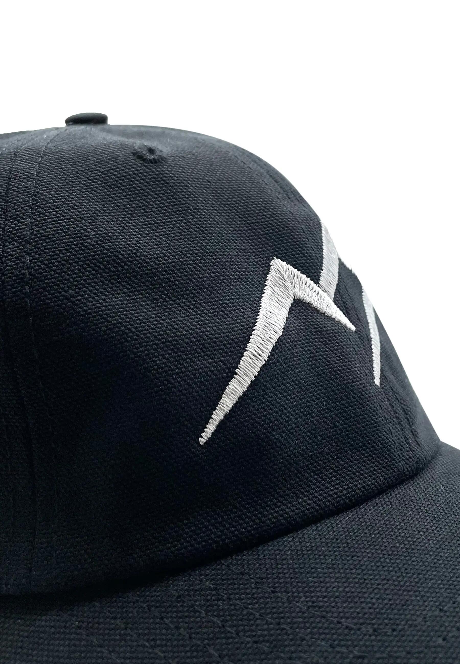 Donna Uomo Trekking Cappellino da baseball Tröbes nero ricamo grigio argento 4/4