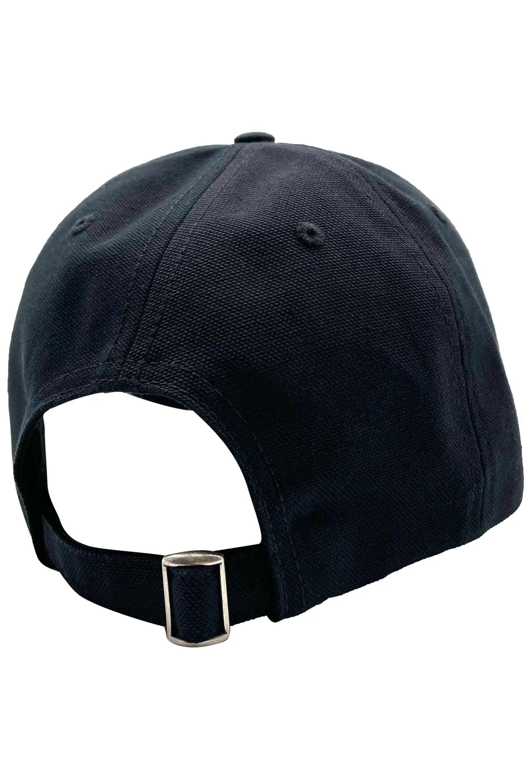 Femme Homme Randonnée Casquette de baseball Tröbes noire broderie noire 3/4