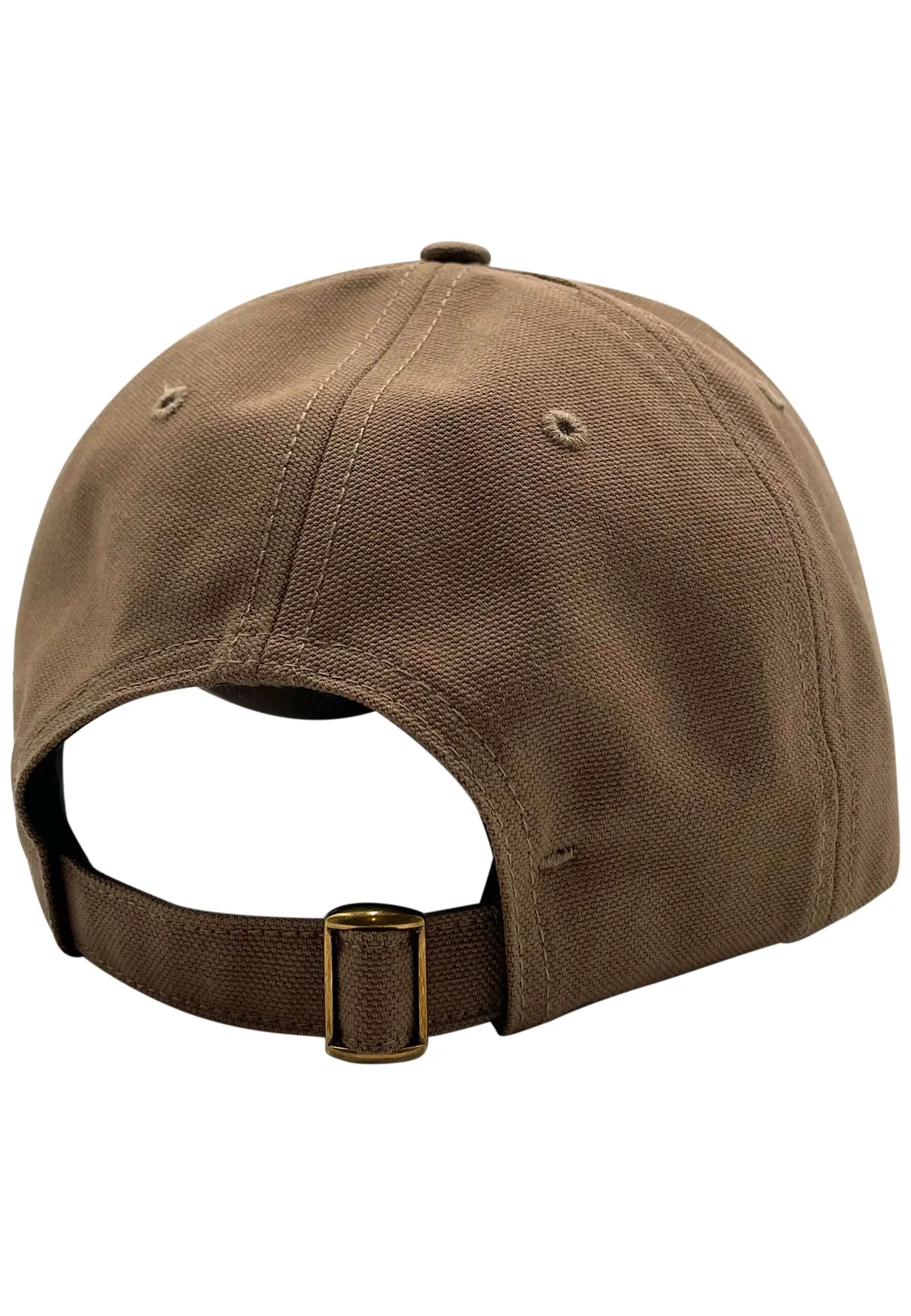 Donna Uomo Trekking Cappellino da baseball Tröbes marrone chiaro ricamo nero 3/4