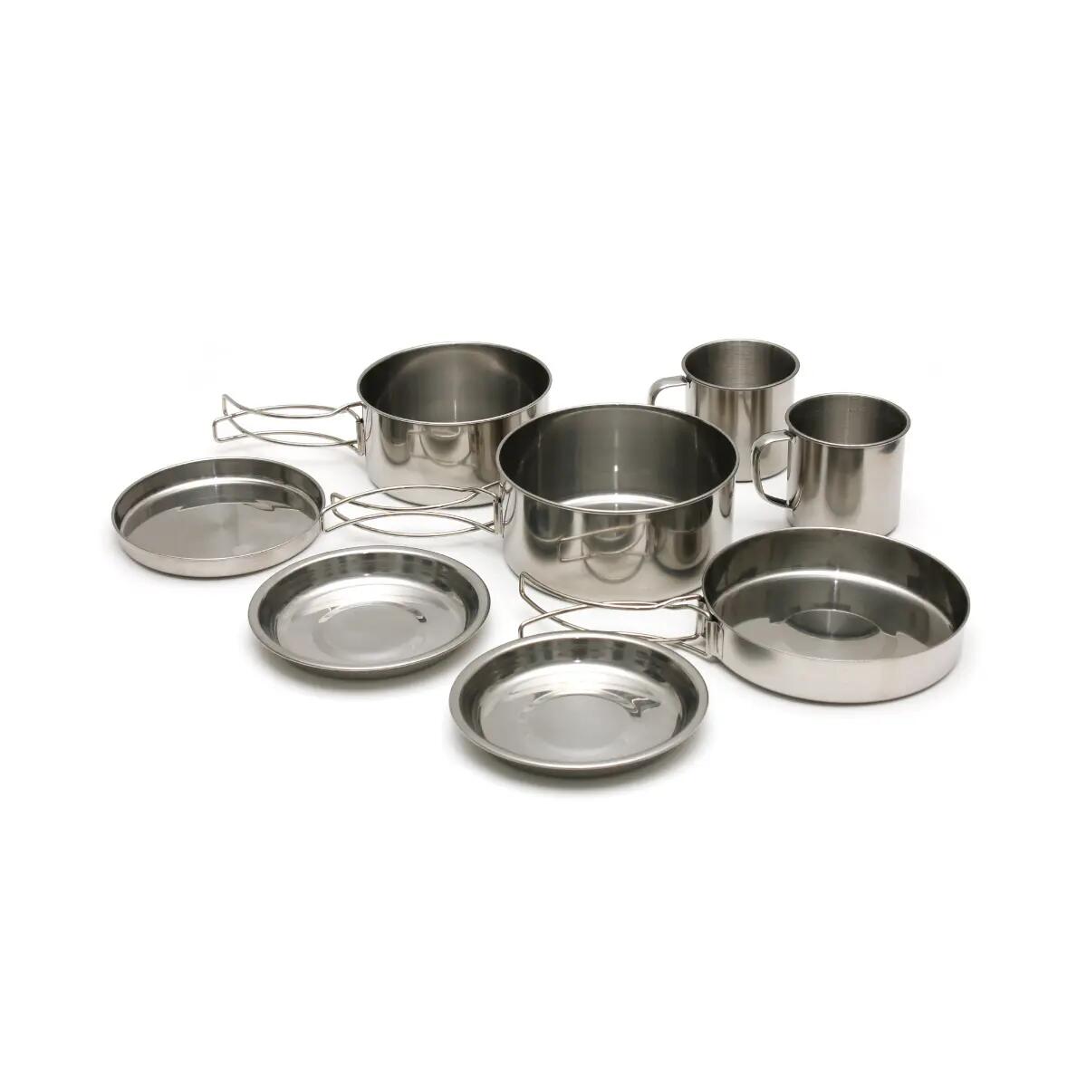 Juego de Cocina de Camping Compacto de Acero Inoxidable Highlander 3/5