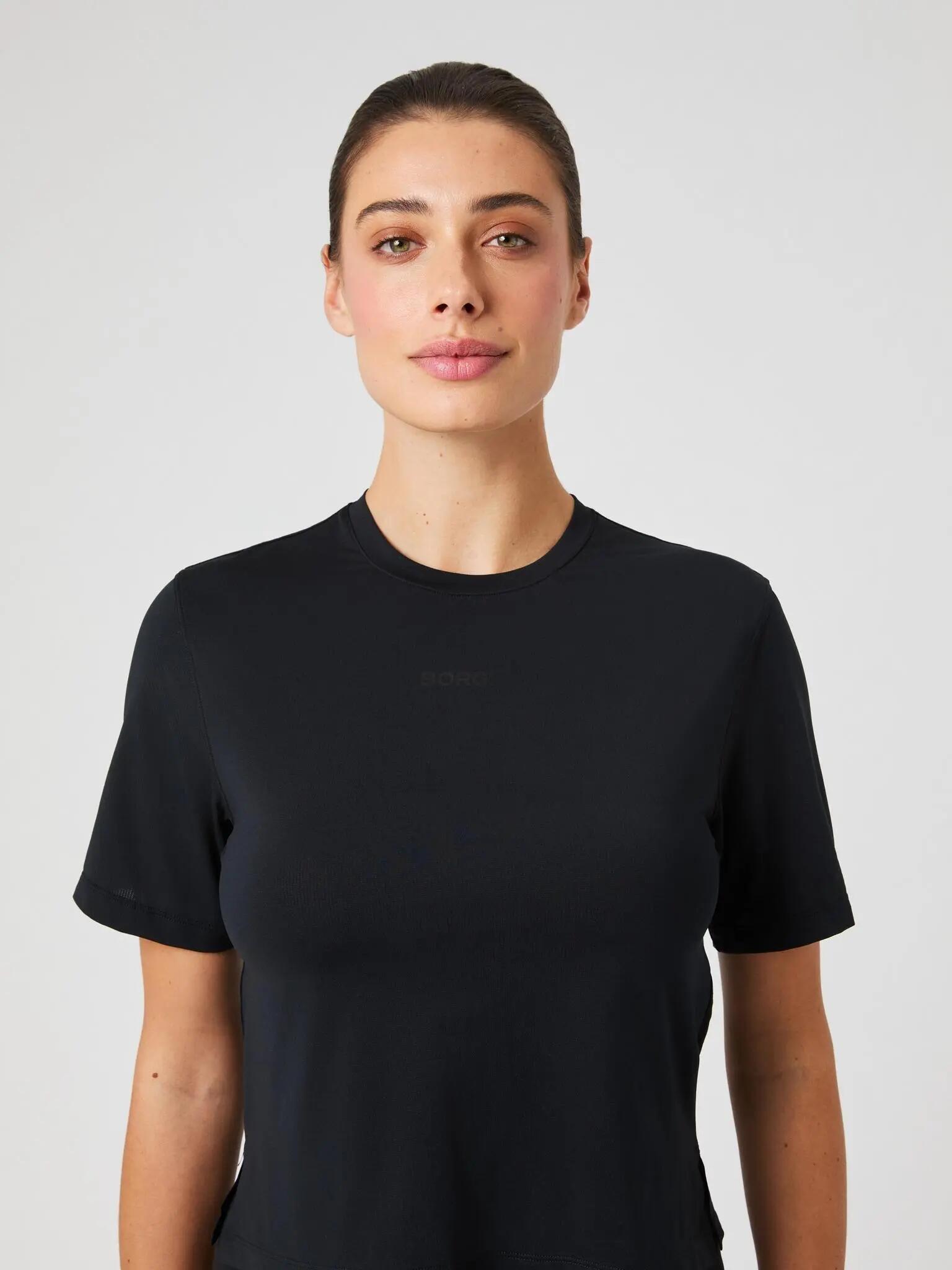 bjorn_borg Cropped T-shirt van gerecycled polyester – BLACK BEAUTY 4/5