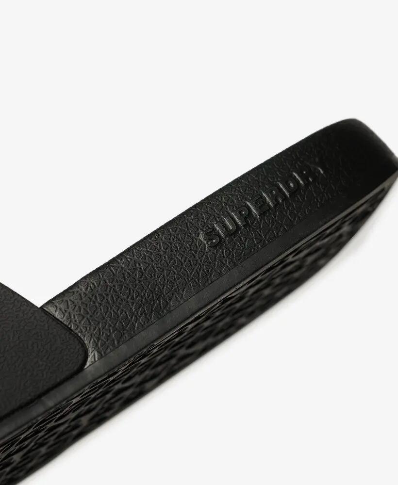 superdry Chinelos Vegan Logo Pool – Black/Metallic Gold 5/5