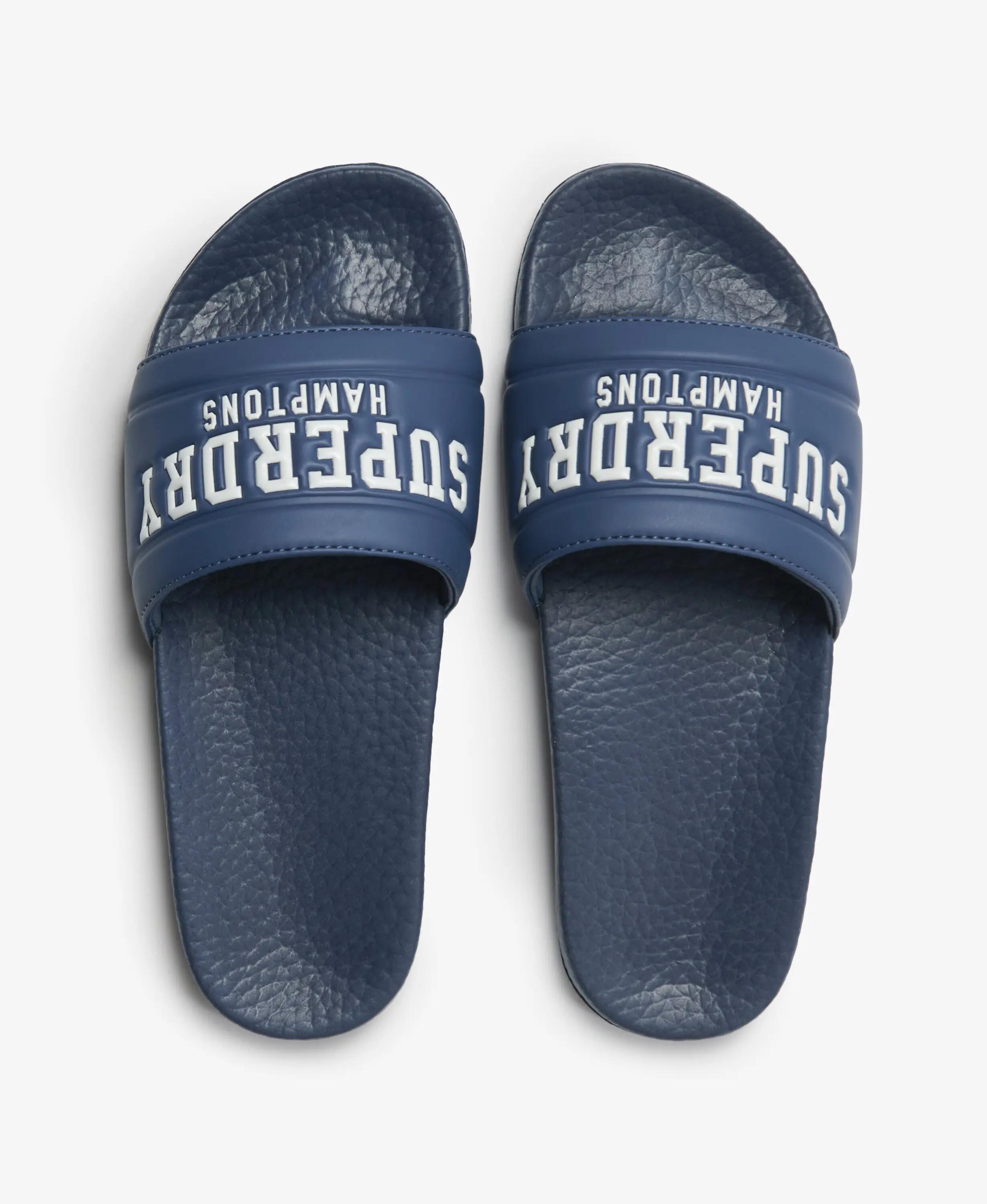 superdry Destination Pool Slides met gevoerde band – Mariner Navy 7/7
