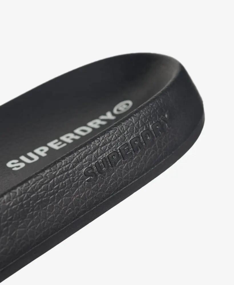 superdry City Luxe Pool Sliders - ciabatte con fascia imbottita – EBONY 4/4
