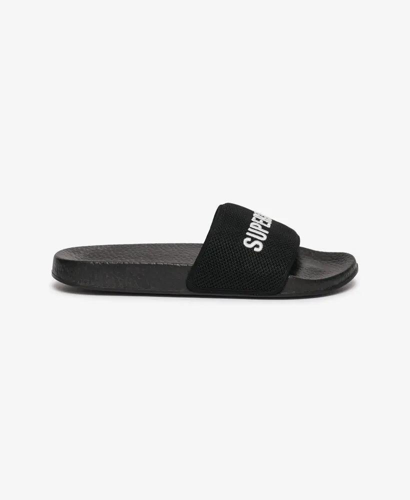 superdry Chinelos Utility Mesh Pool com tira em mesh bordada – Black 5/7