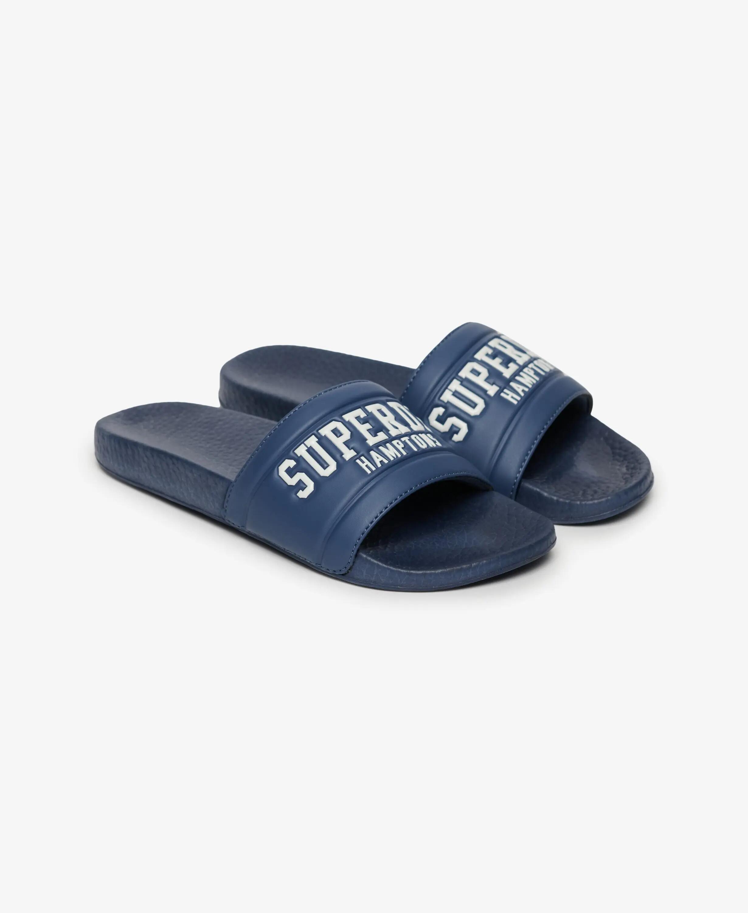 superdry Destination Pool Slides met gevoerde band – Mariner Navy 2/7