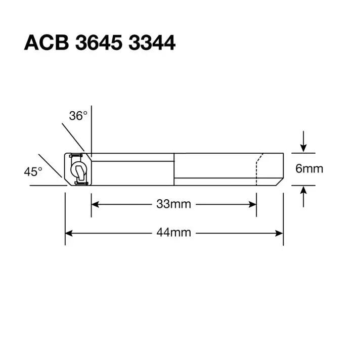 ENDURO BEARINGS ACB 3645 3344 SS - łożysko kontaktowe 440C 33x44x6 2/2