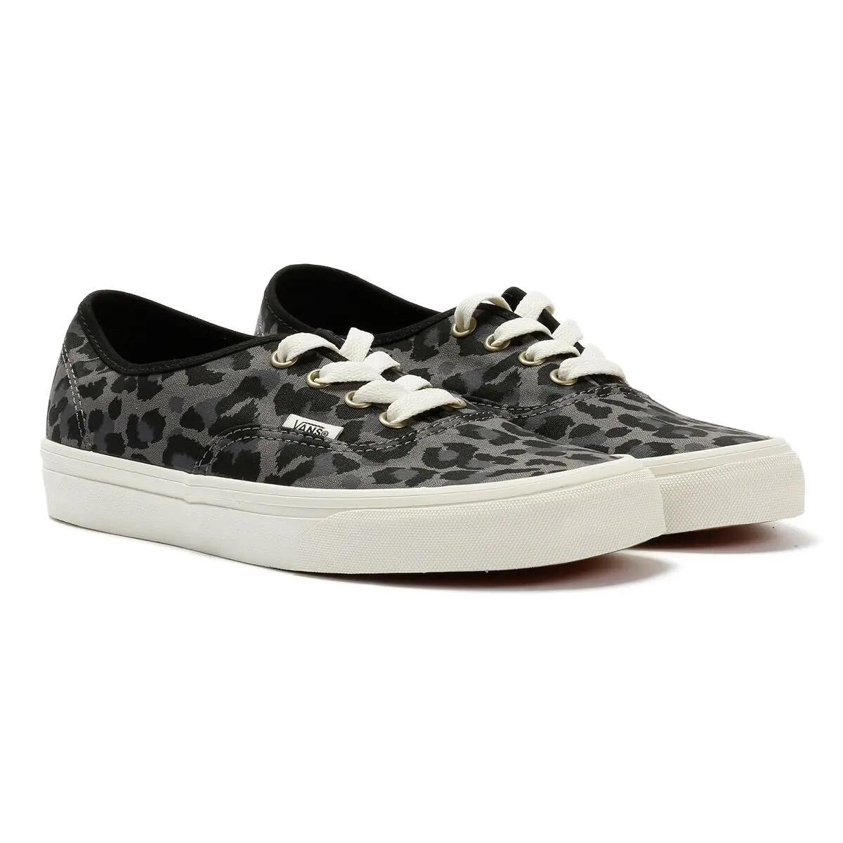 Vans Authentic Canvas Leopard Black/Pewter Trainers 1/6