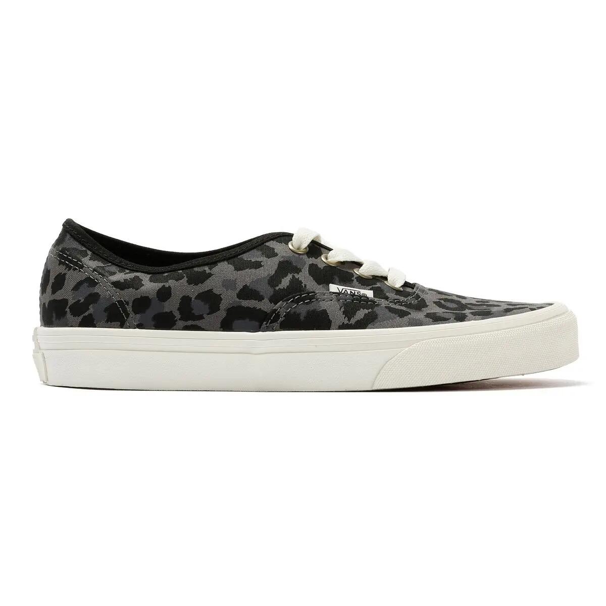 Vans Authentic Canvas Leopard Black/Pewter Trainers 5/6