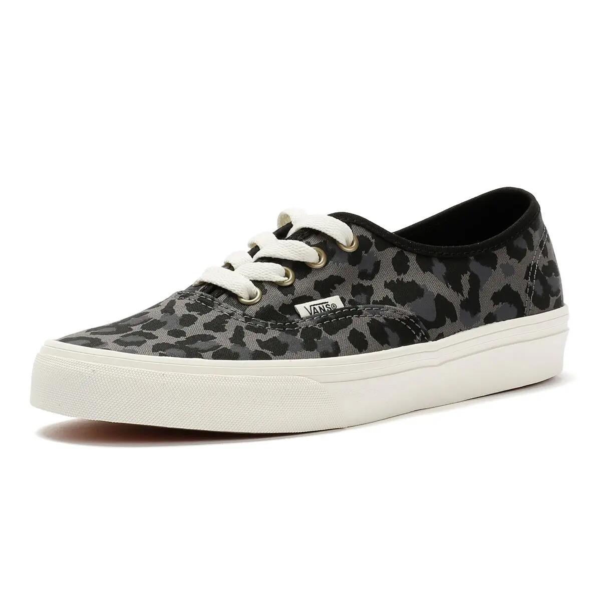 Vans Authentic Canvas Leopard Black/Pewter Trainers 3/6