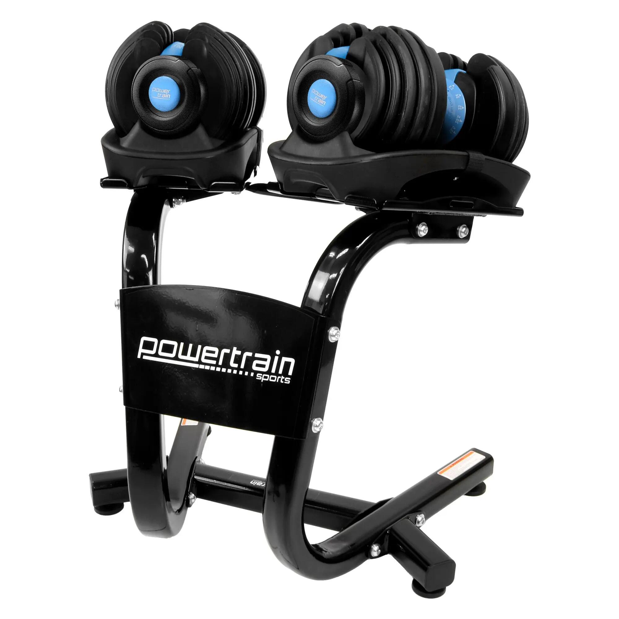 Powertrain Adjustable Dumbbell Set With Stand