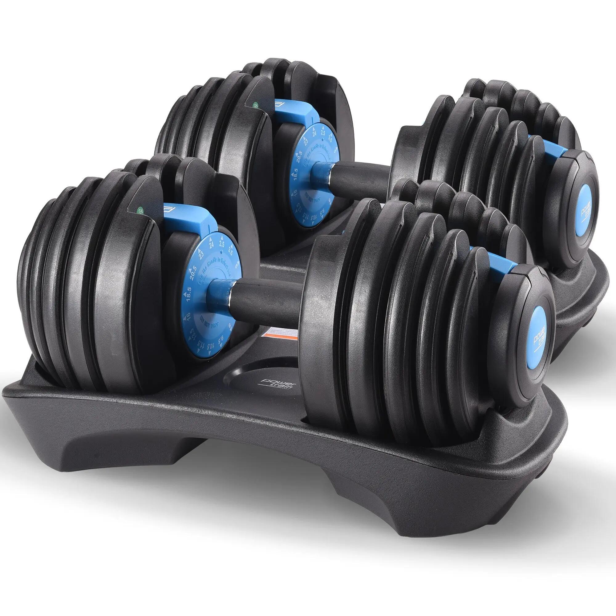48kg Powertrain Adjustable Dumbbell Home Gym Set