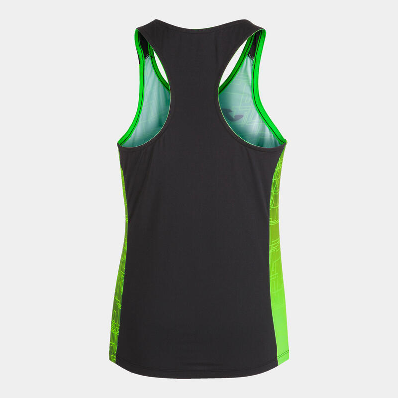 T-shirt de alça Mulher Joma Elite viii verde fluorescente preto