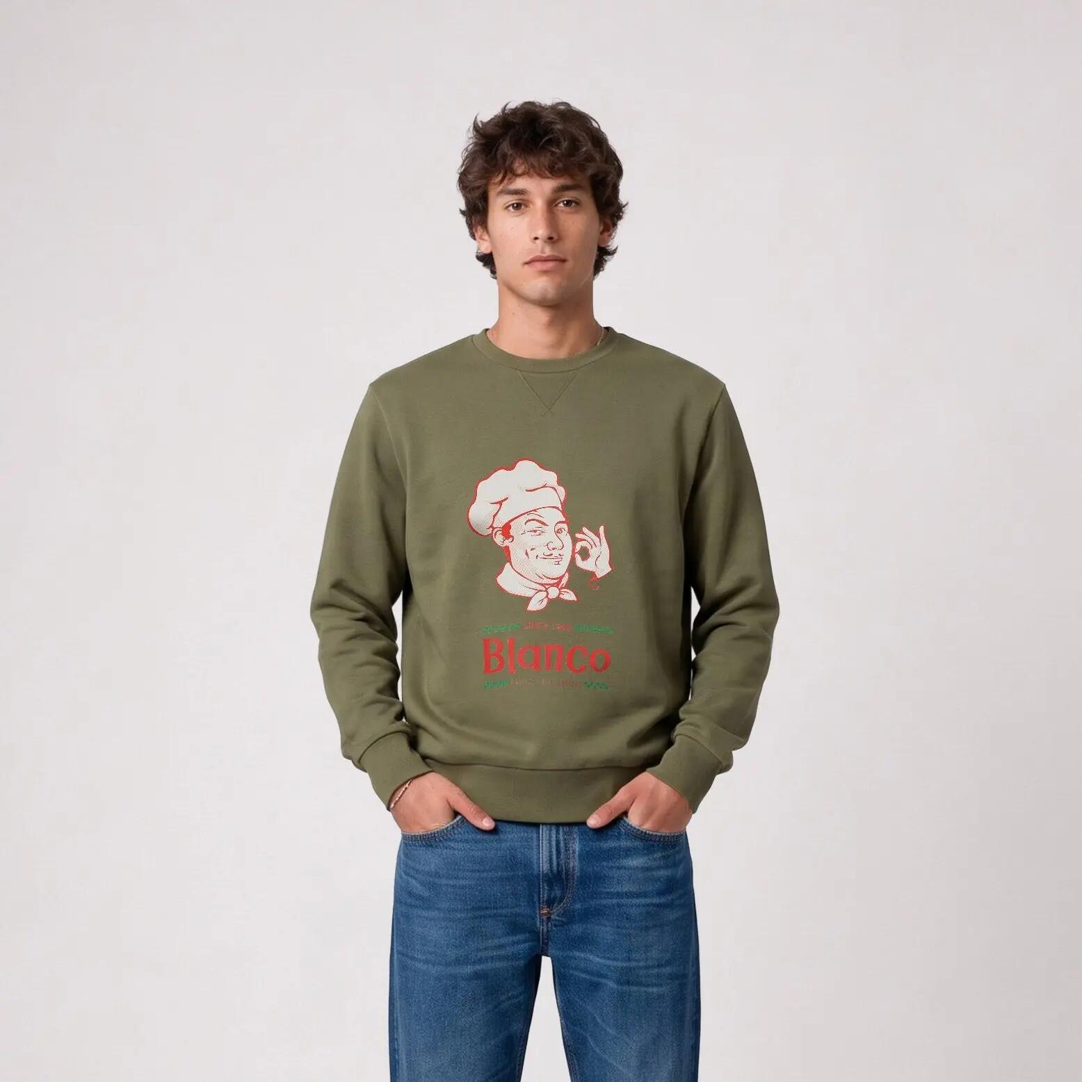 Sweatshirt met ronde hals en Blanco Family Restaurant-print 2/6