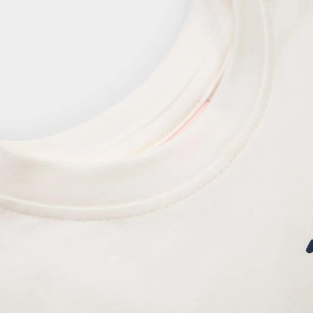 Camiseta punto niña blanca estampado esquí 4/4