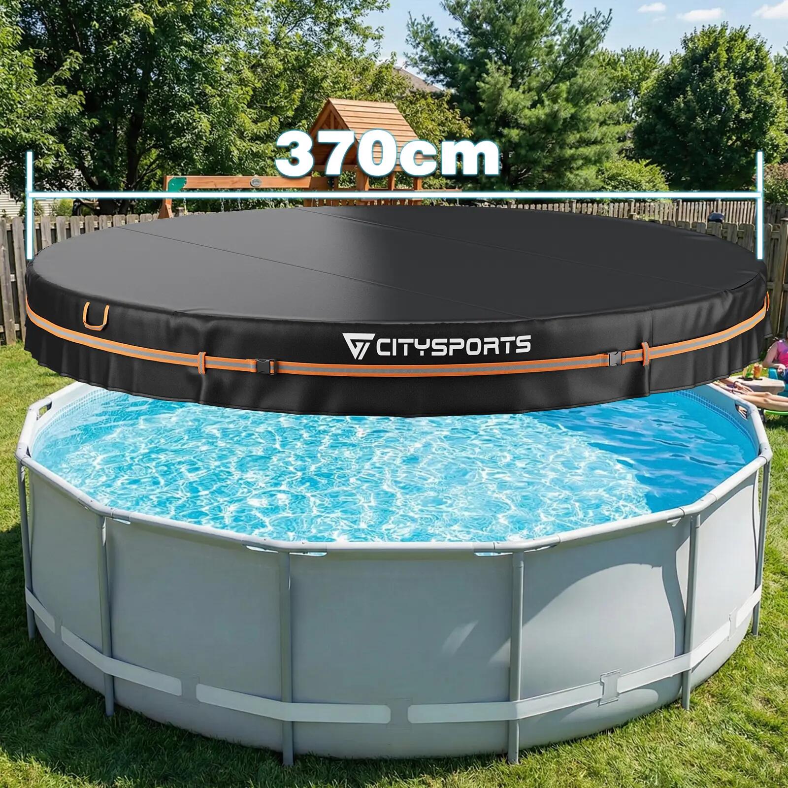 Bâche de piscine Ø370 cm, Bâche de couverture, Piscine ronde/rectangulaire 3/6