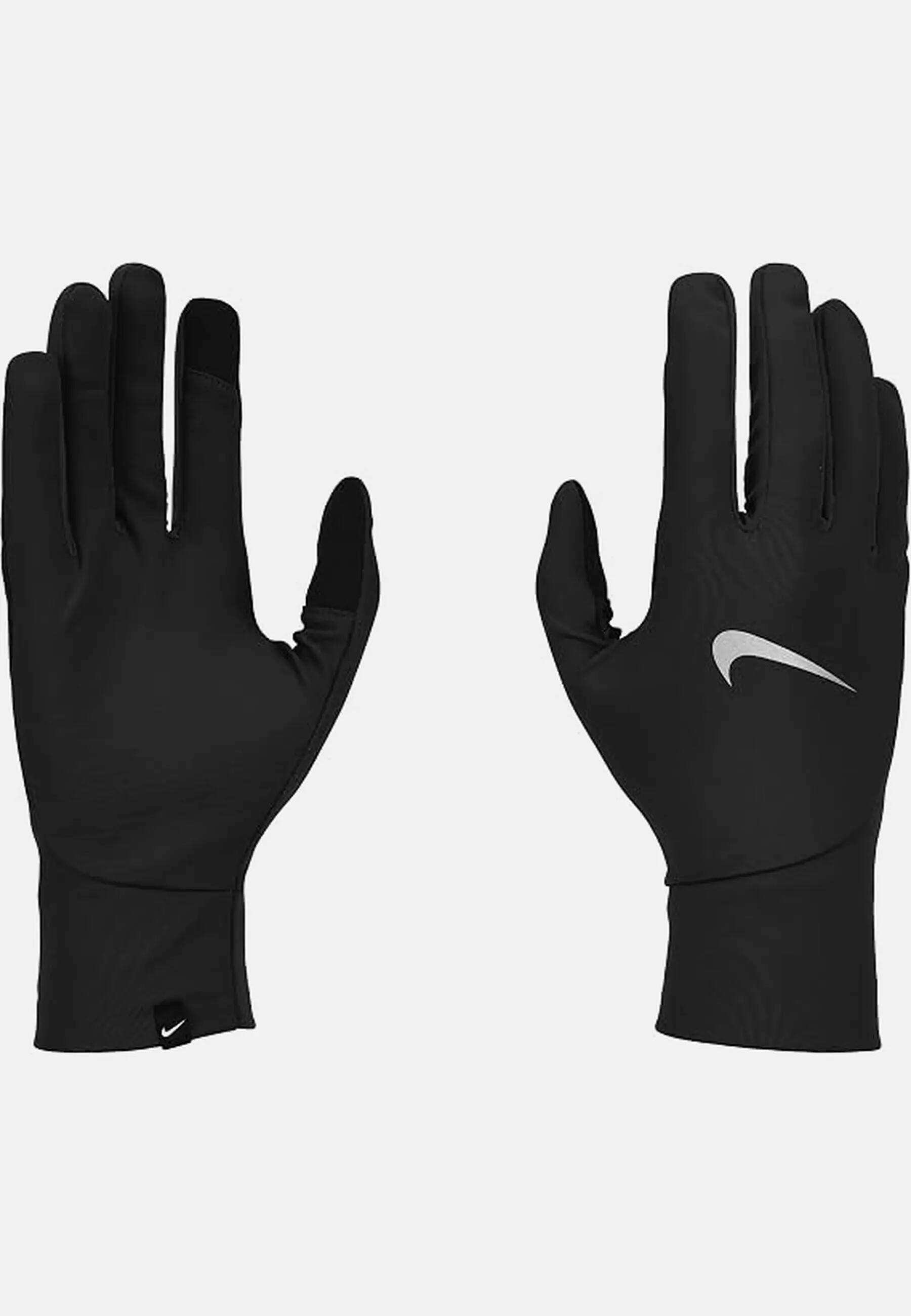 Donna Leggera ThermaFit Aderente Corsa Guanto Nike Nero Argento 6/6
