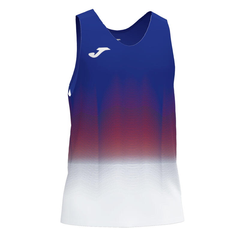 T-shirt de alça running Rapaz Joma Elite vii azul royal branco vermelho