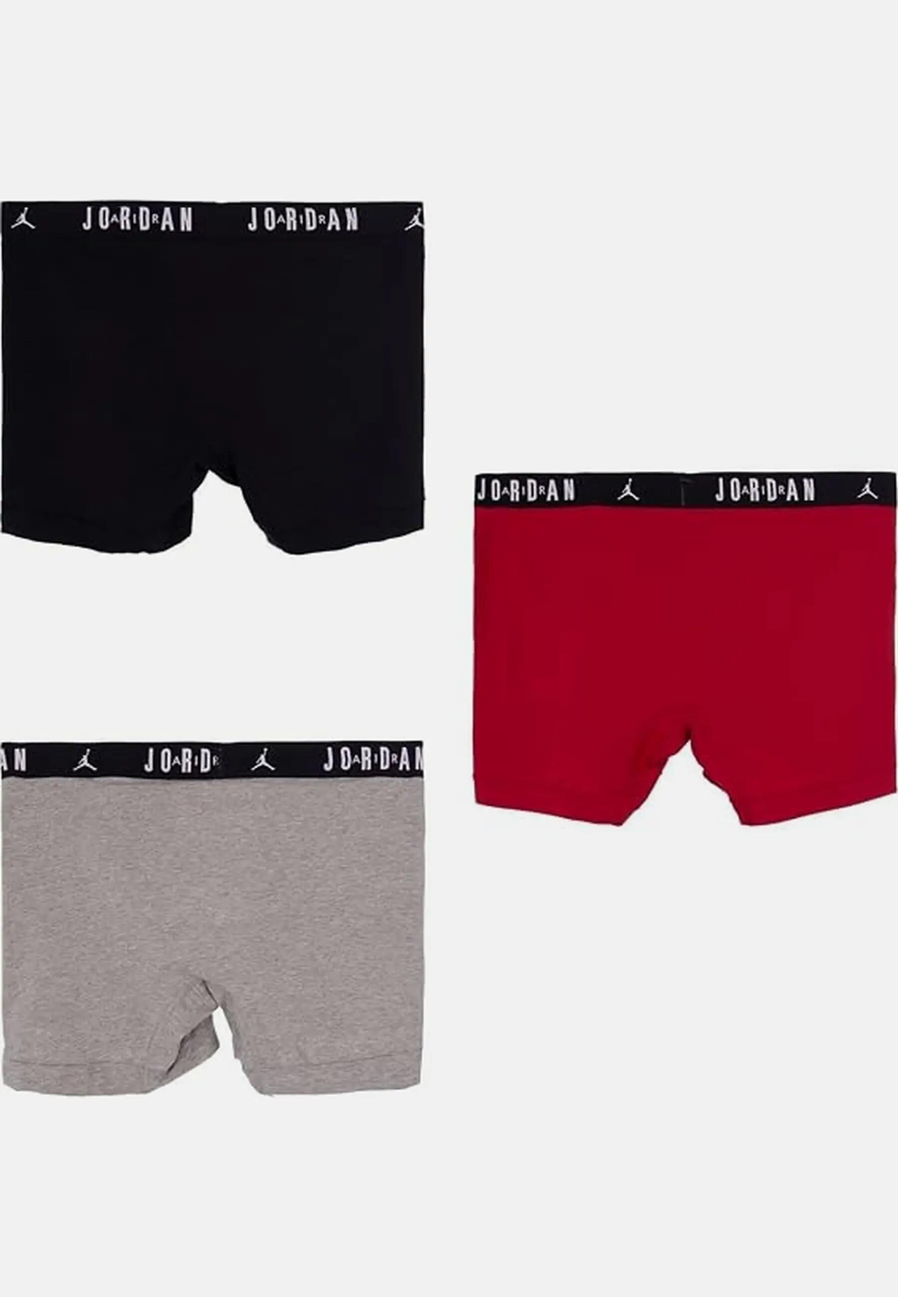 "Air Jordan" Slips für , Baumwollmischung (3erPack) Herren Schwarz/Rot/Grau 4/4