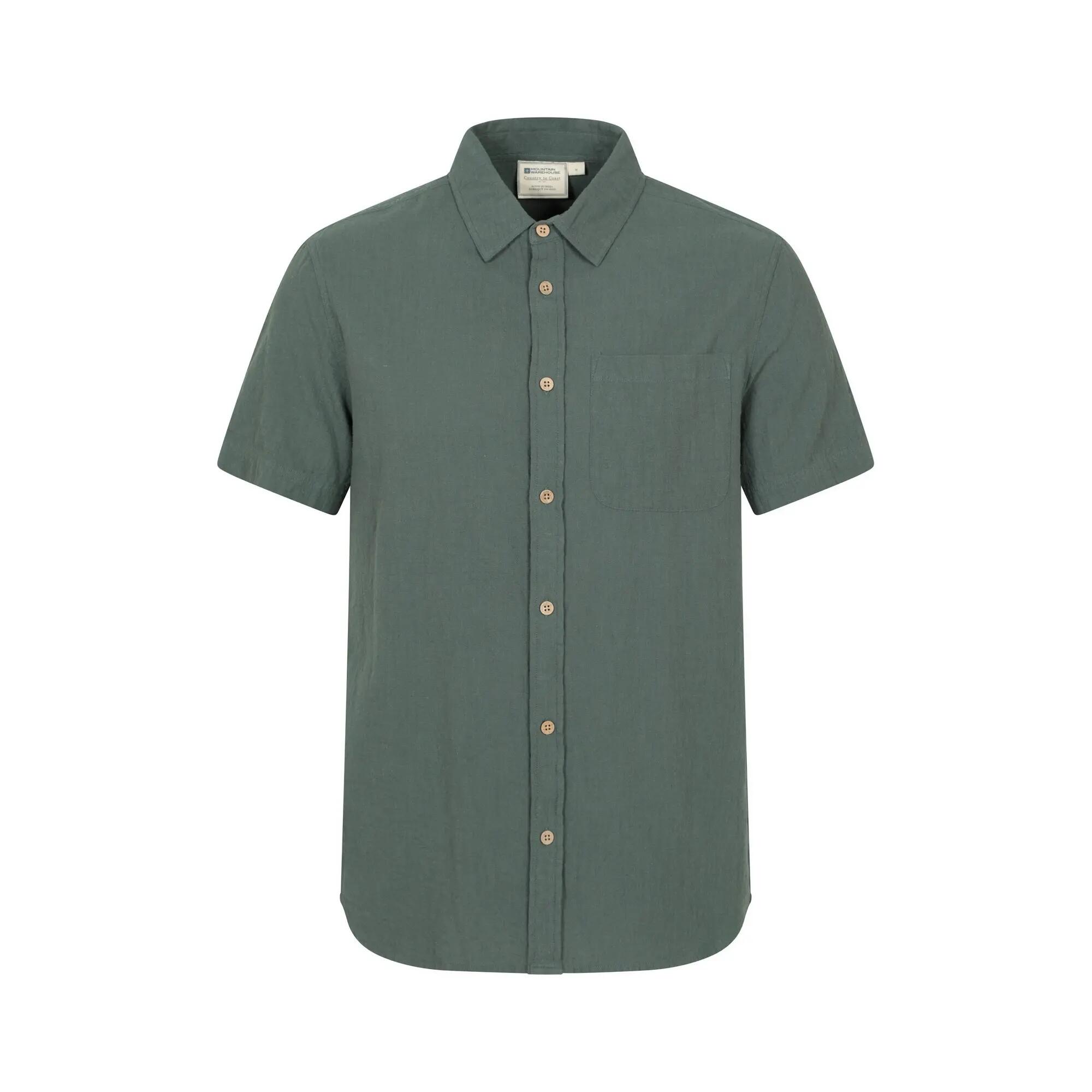 Mountain Warehouse Mens Palm Textured Short-Sleeved Shirt