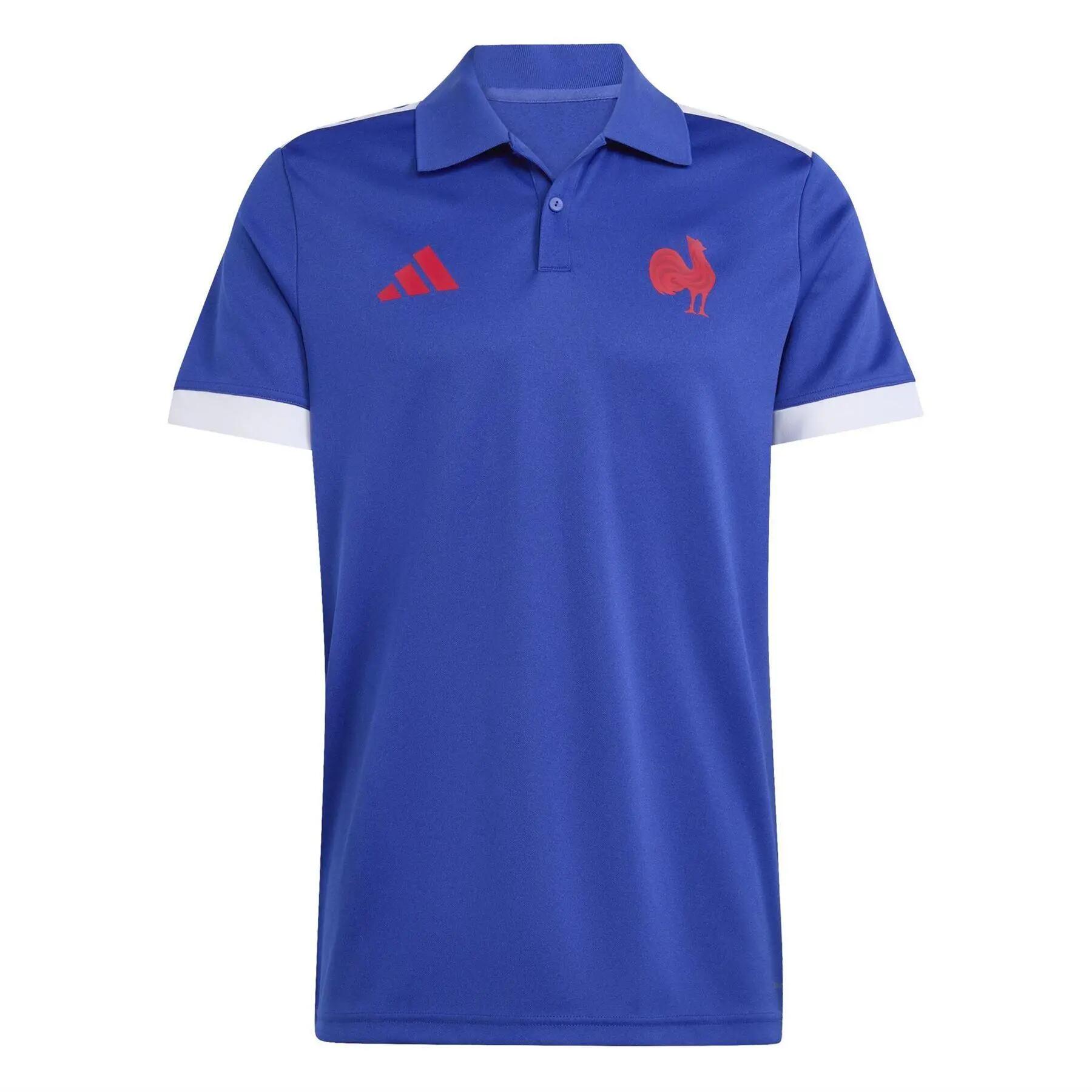 Adidas Unisex Adult France FFR Rugby Polo Shirt