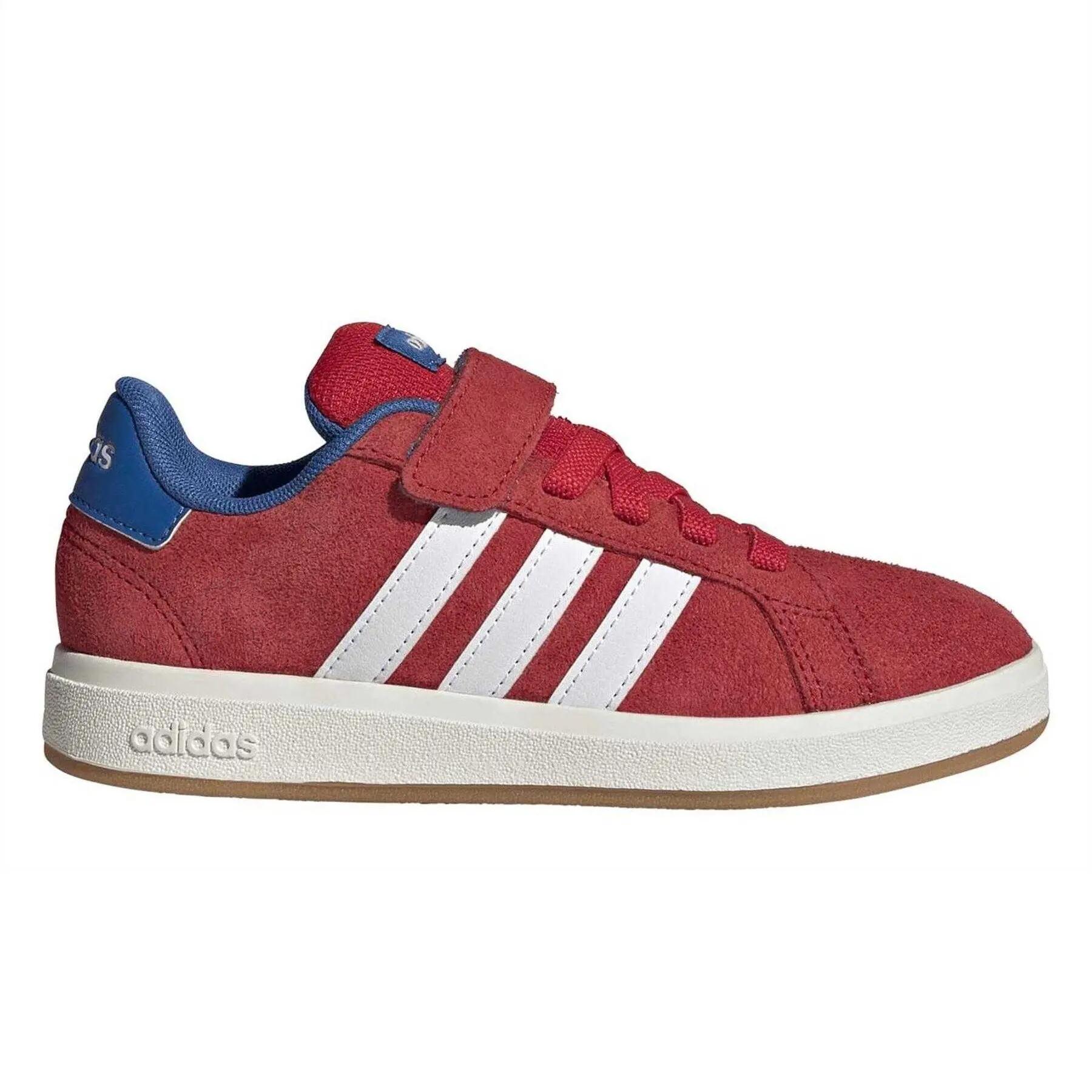Adidas Childrens/Kids Grand Court Leather Flat Trainers