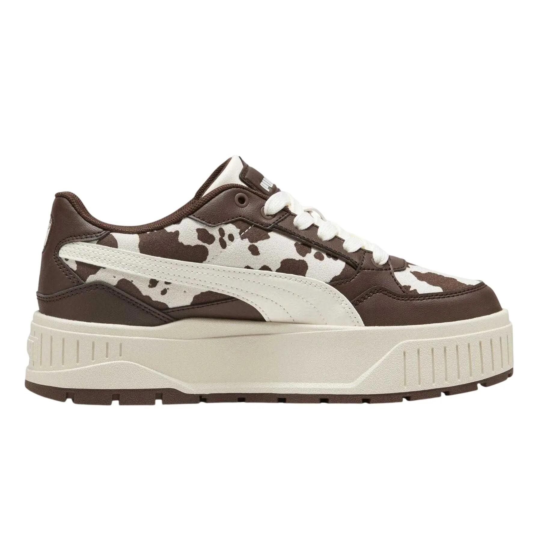 Puma Womens/Ladies Karmen II Cow Print Synthetic Leather Platform Trainers