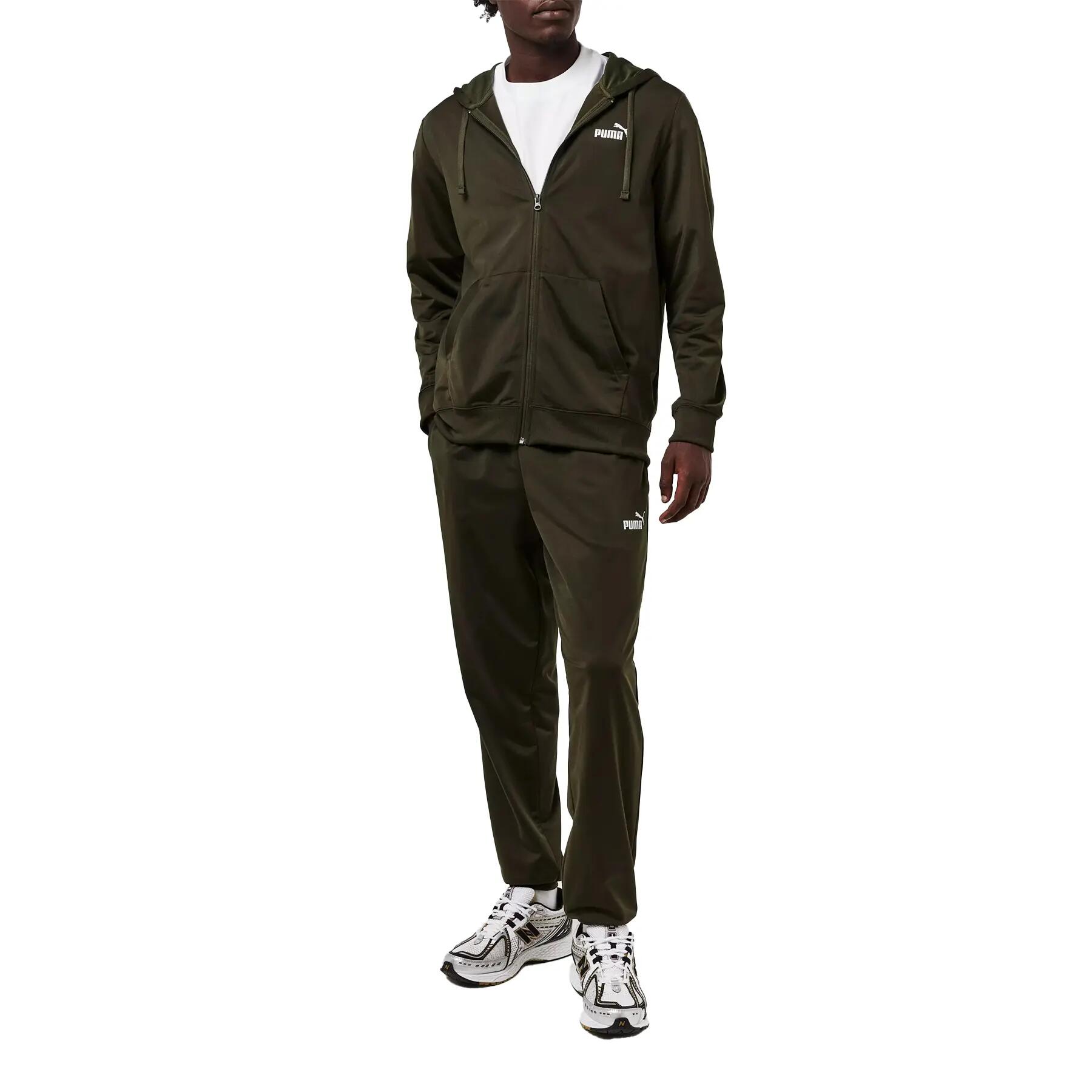 Puma Mens Hooded Long-Sleeved Tracksuit Set