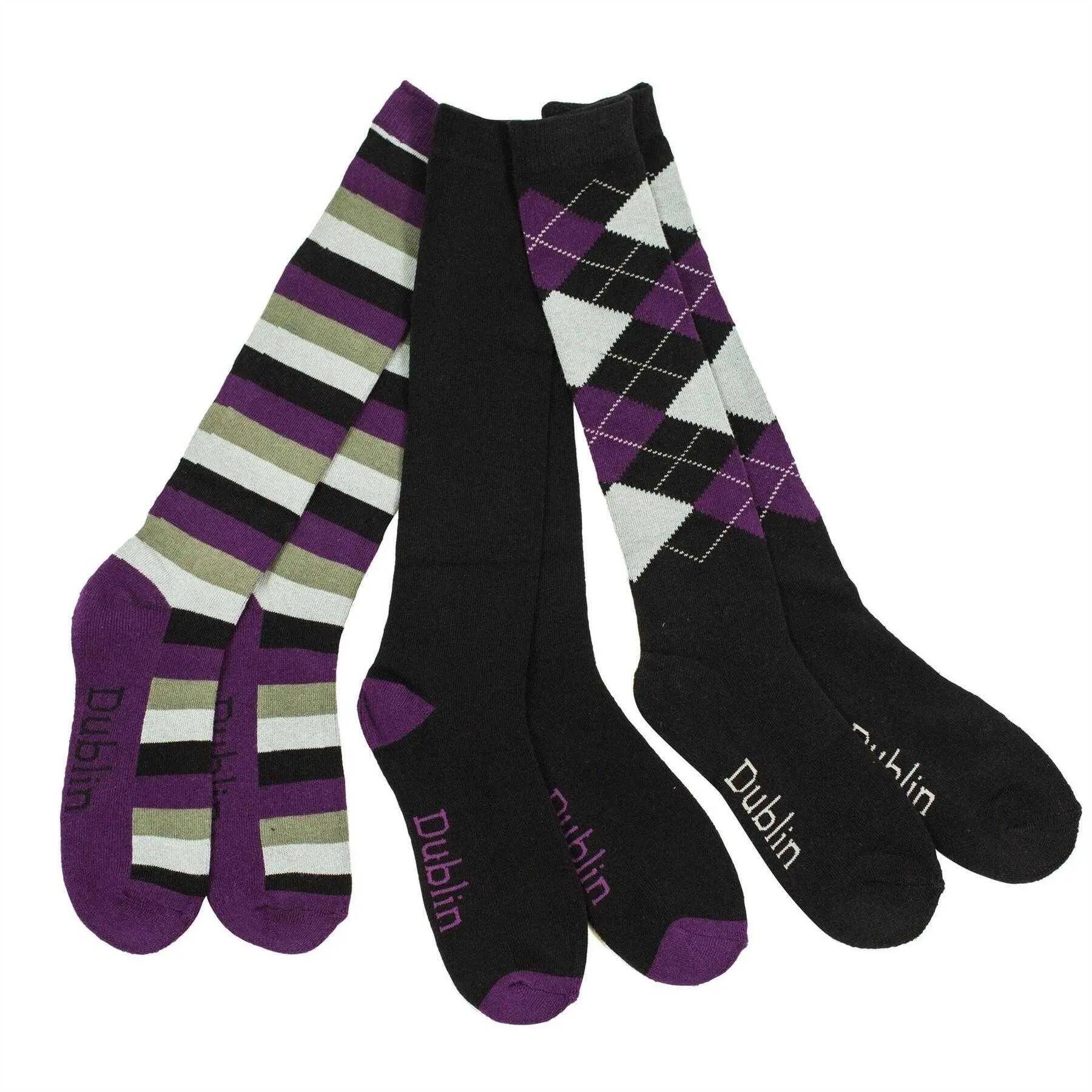 Dublin Unisex Adult Knee High Socks (Pack of 3)