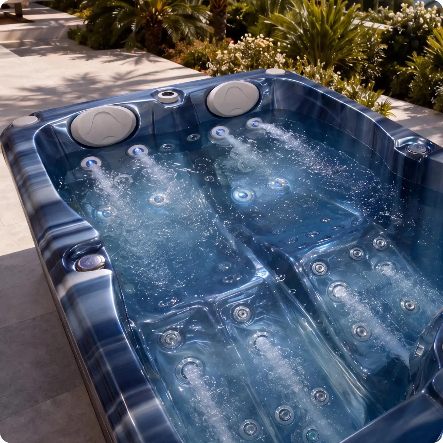 Spa ogrodowe zewnętrzne 2 osobowe 200cm x 135cm wanna z hydromasażem zestaw 9/15