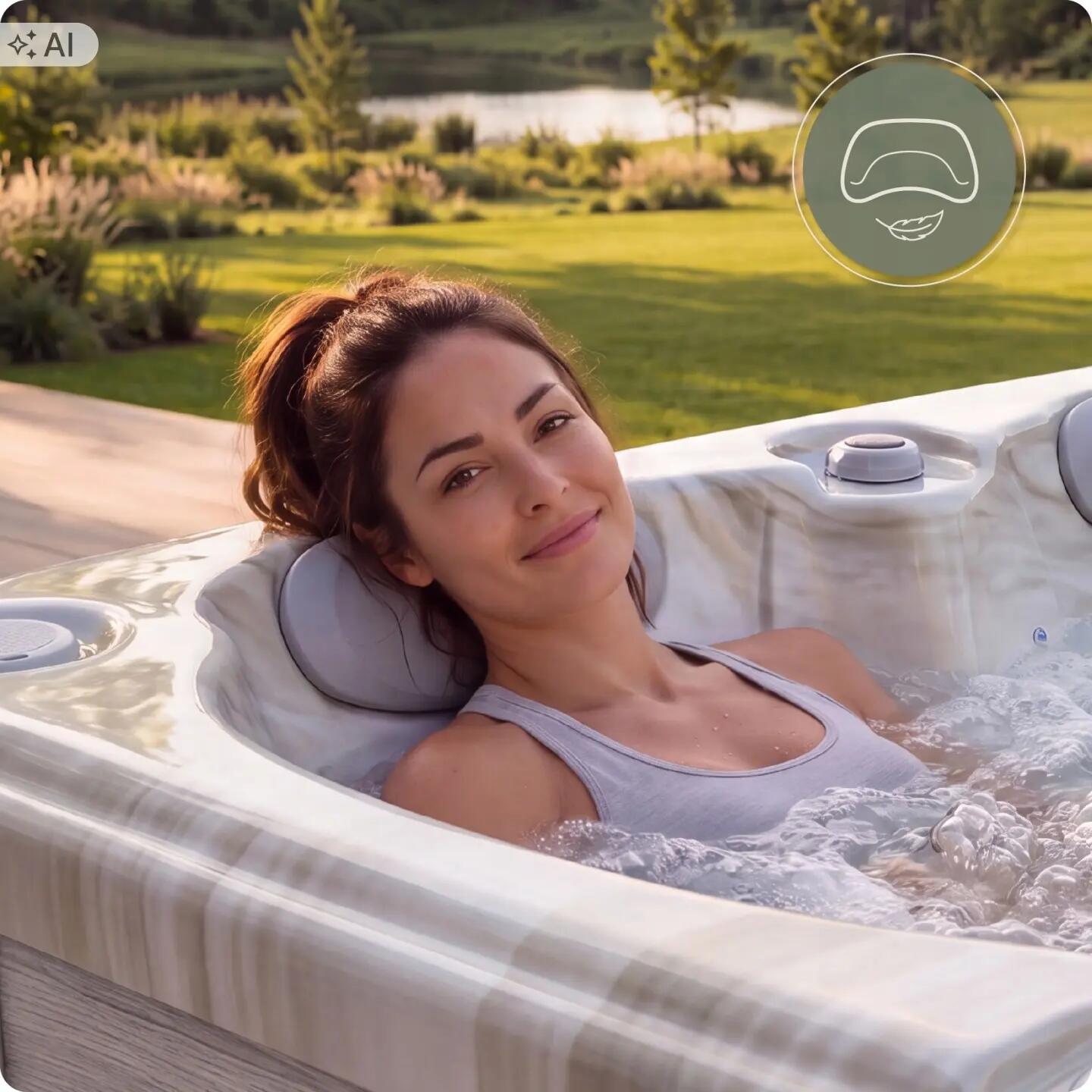 Profesjonalna całoroczna wanna SPA z hydromasażem 2 osobowe ogrodowe zestaw 7/16