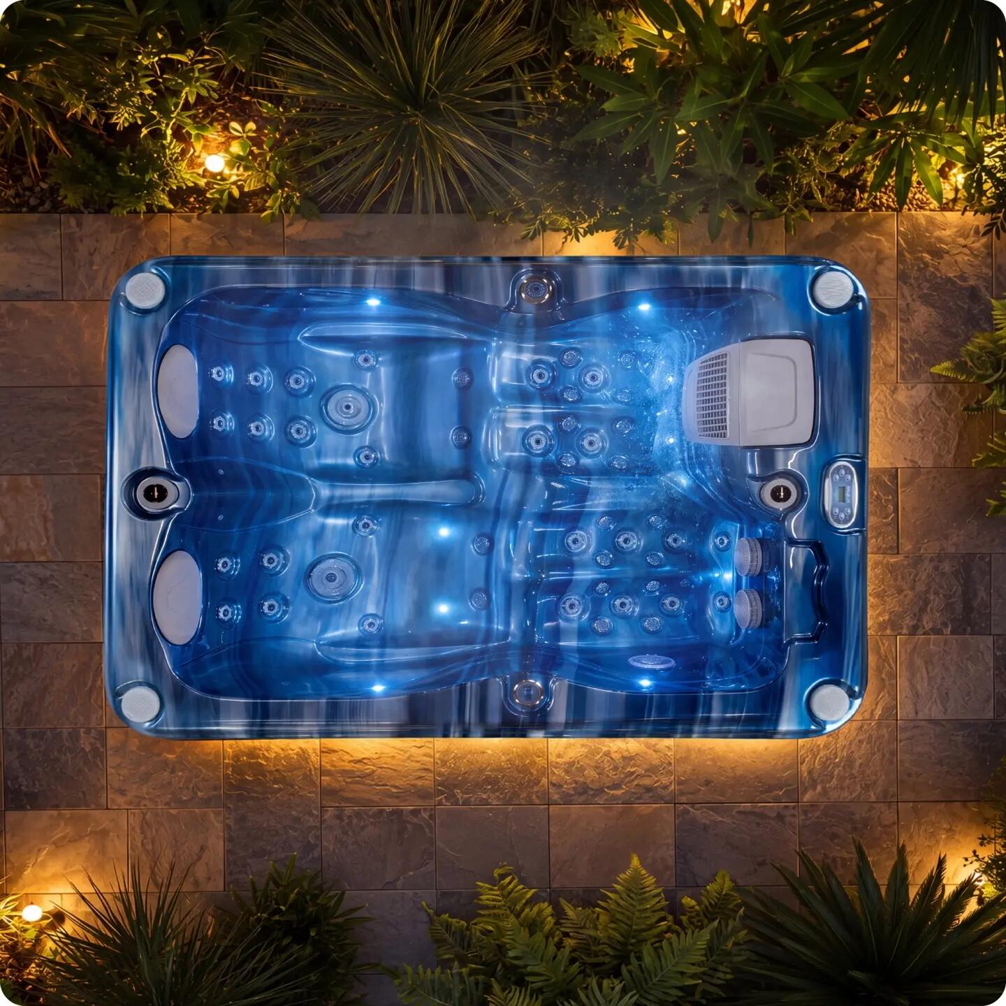 Spa ogrodowe zewnętrzne 2 osobowe 200cm x 135cm wanna z hydromasażem zestaw 7/15