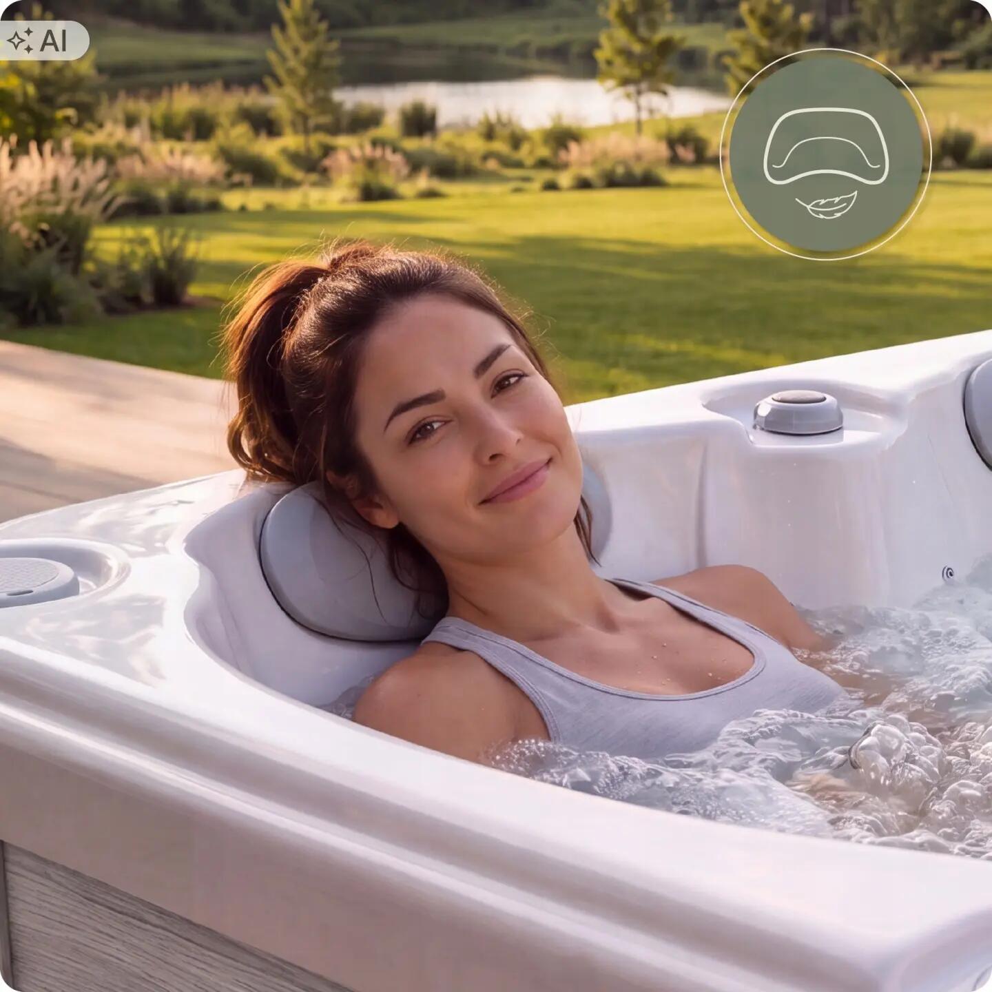 Wanna ogrodowa SPA całoroczna z hydromasażem 2osobowa pokrywa drabinki 7/16