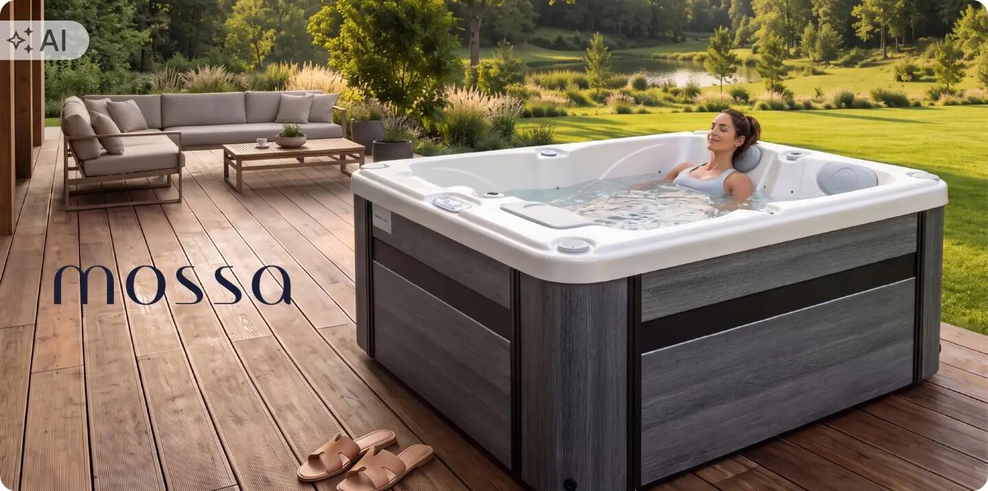 Wanna z hydromasażem SPA ogrodowe 2 osobowe 200x135cm pokrywa drabinka 15/15