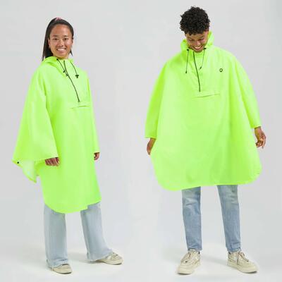 Regenponcho volwassenen waterdicht blauw