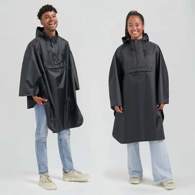 Regenponcho volwassenen waterdicht blauw