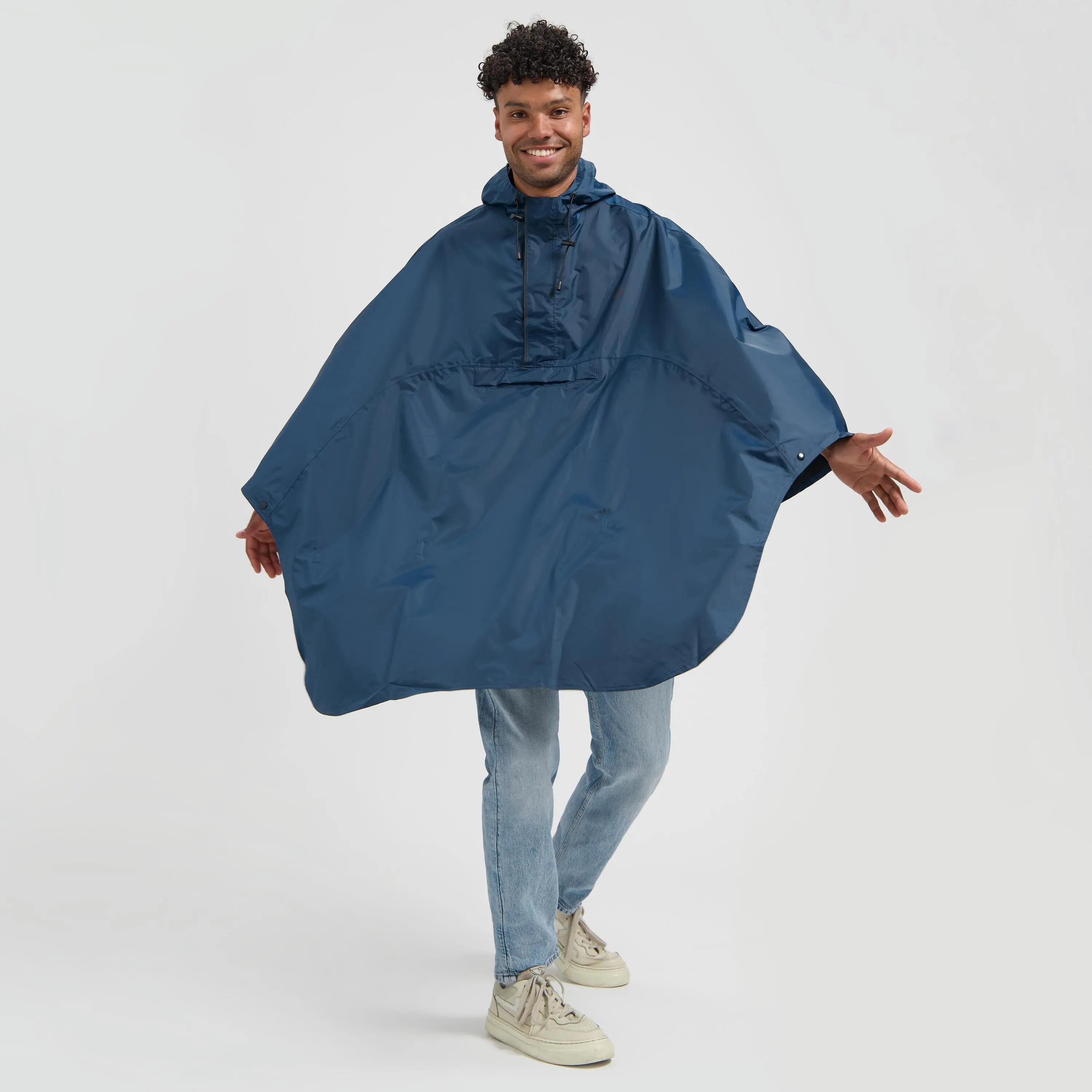 Regenponcho Volwassenen Waterdicht Blauw 5/7