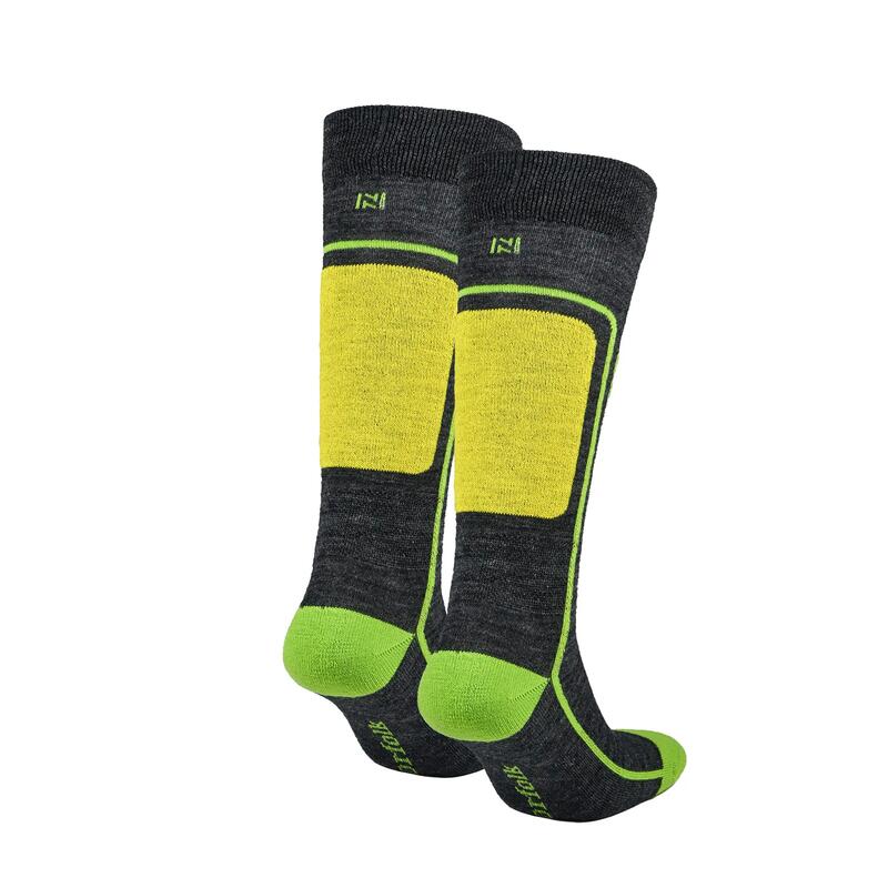 2 Çift %40 Merino Yünlü Hafif Çocuk Kayak/Snowboard Çorabı - COURCHEVEL KIDS