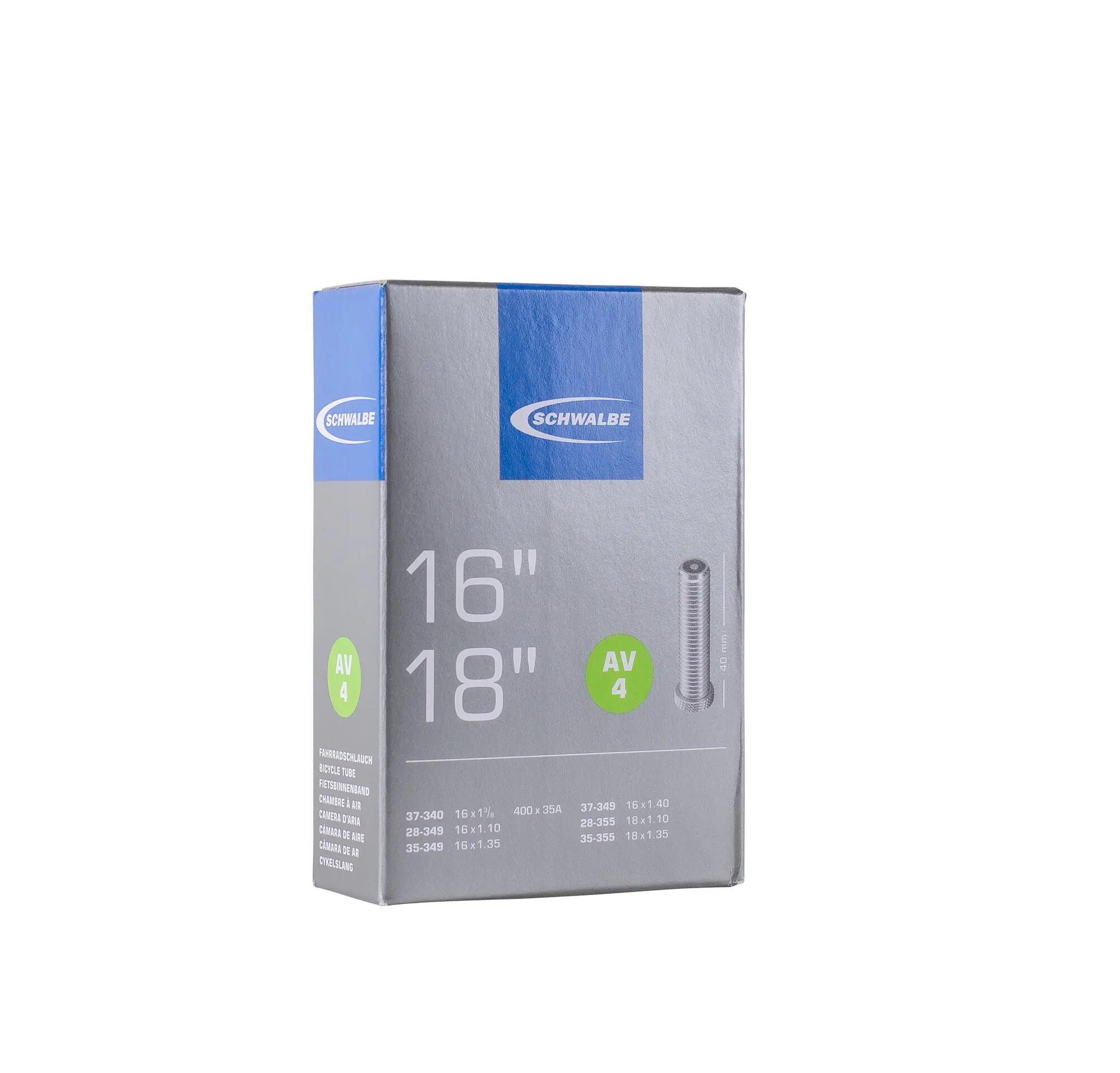 Schwalbe Schlauch AV4 40mm (16"/18") 28/37-340/355 3/7