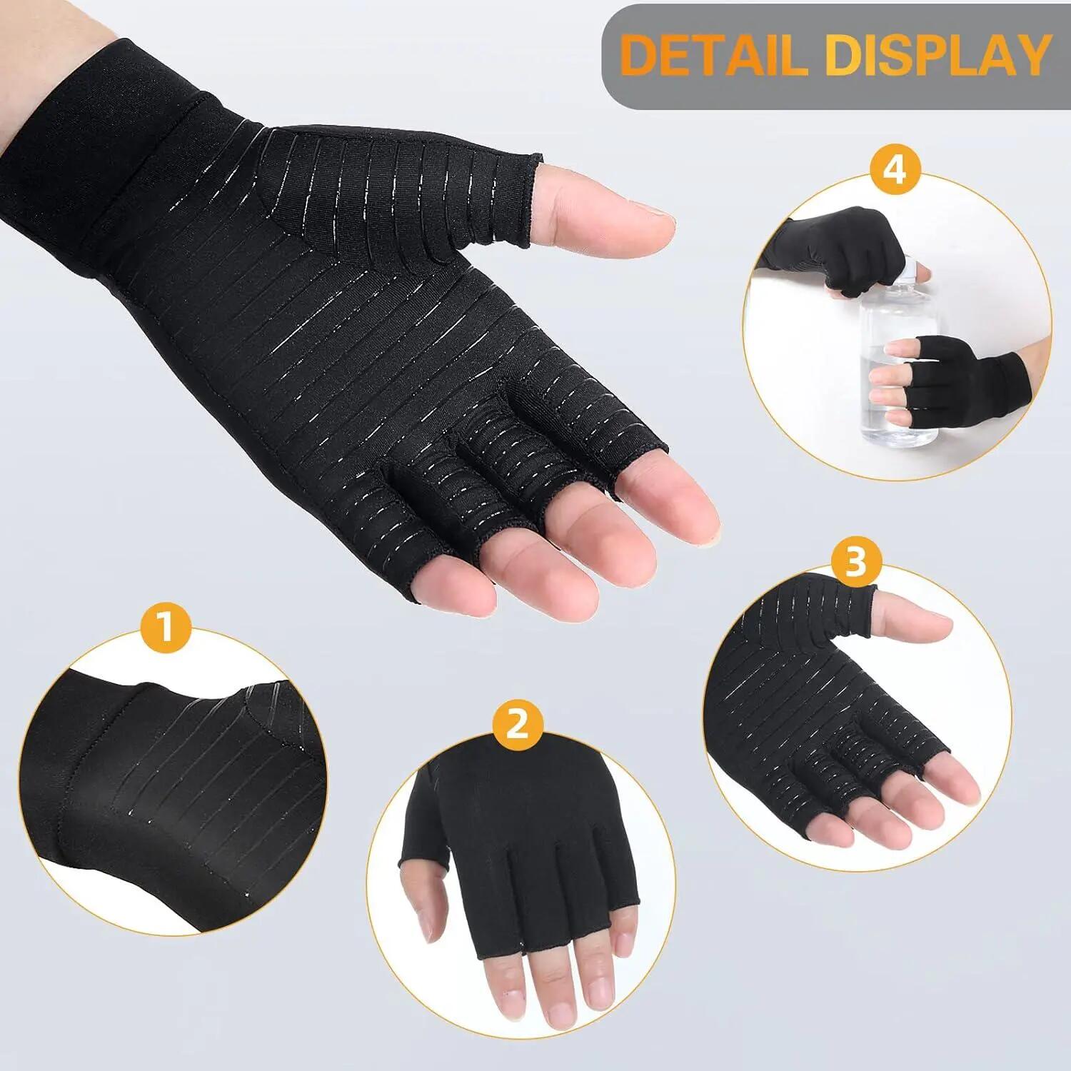 paires de gants en cuivre pour l'arthrite, gants de compression pour l'arthrite 5/6