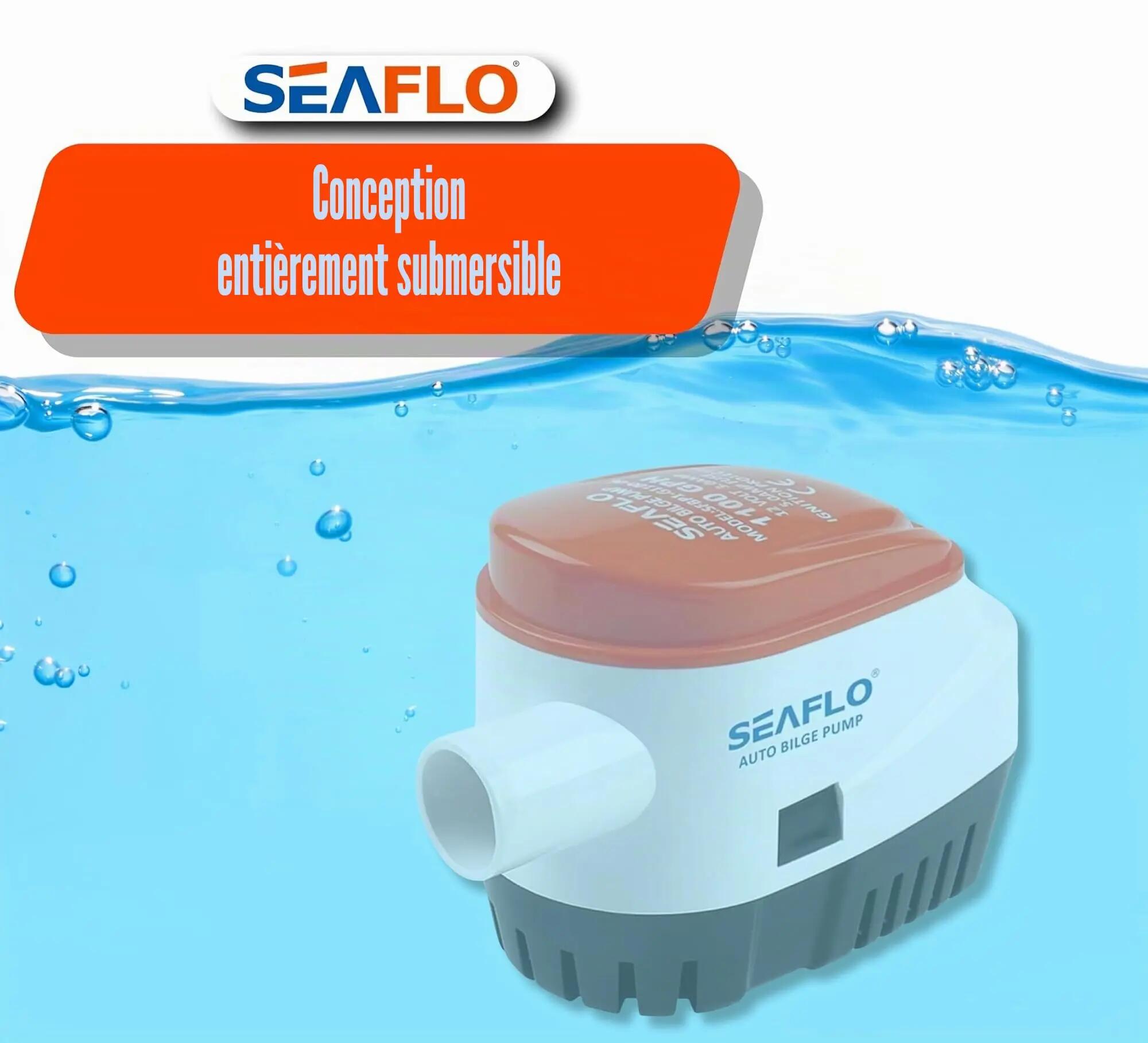 LIGHTEU Pompe à eau submersible automatique pour bateau 12 V avec interrupteur 6/7