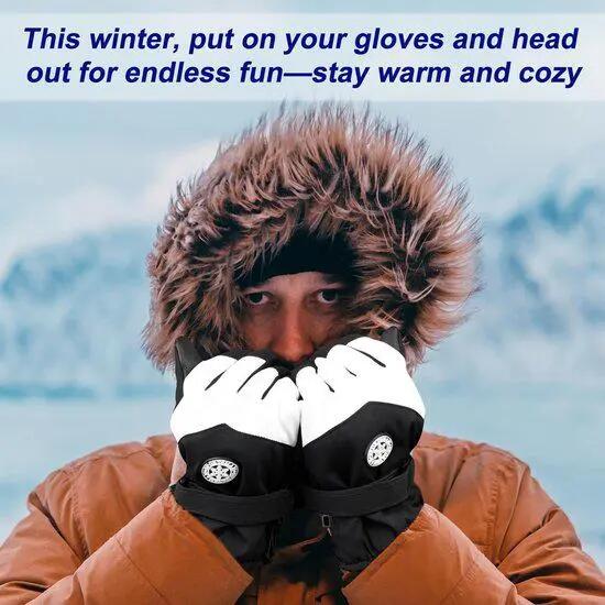 paire de gants de ski - Gants de patinage - Antidérapants et imprimés - Gants ch 6/7