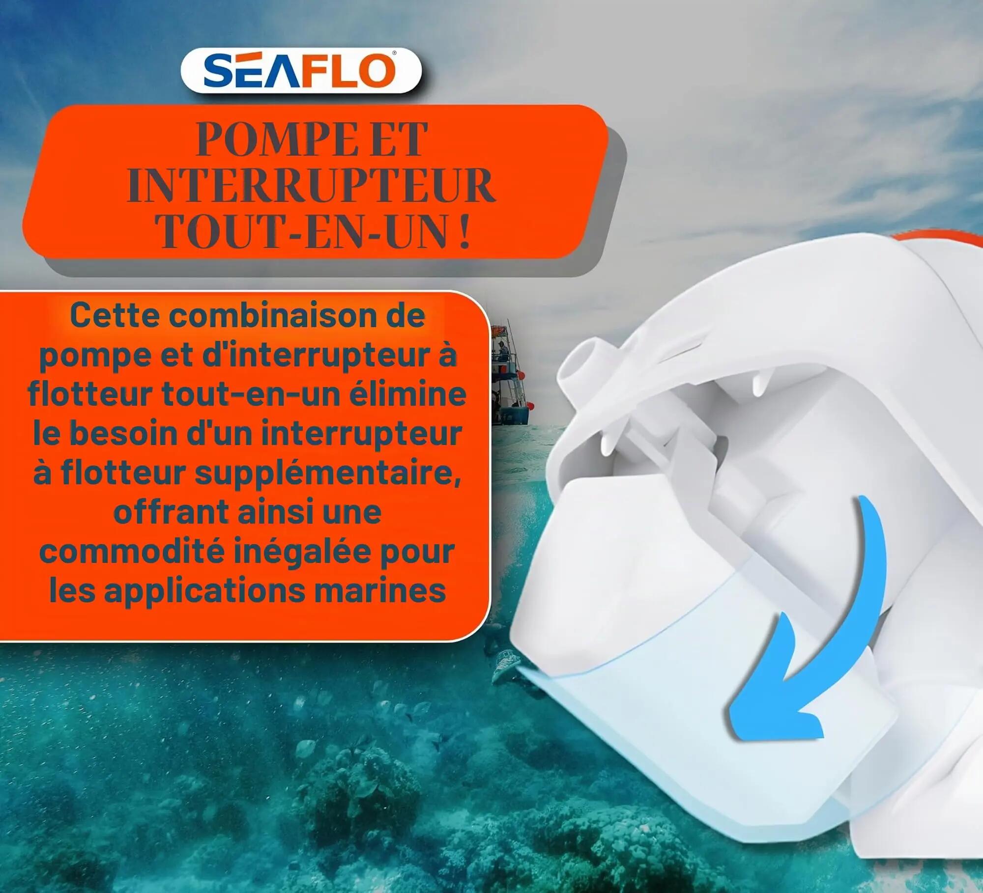 LIGHTEU Pompe à eau submersible automatique pour bateau 12 V avec interrupteur 5/7