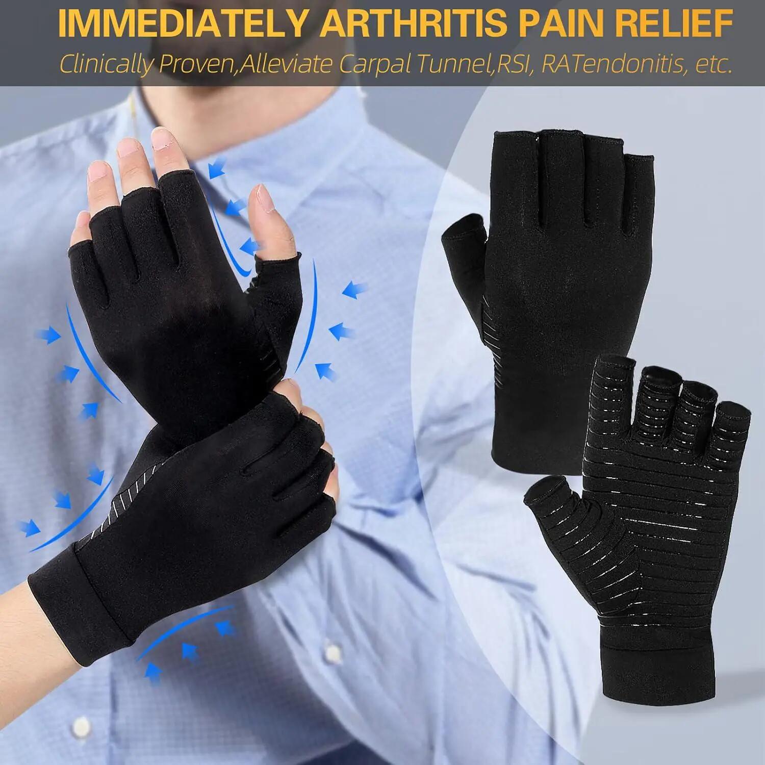 paires de gants en cuivre pour l'arthrite, gants de compression pour l'arthrite 3/6