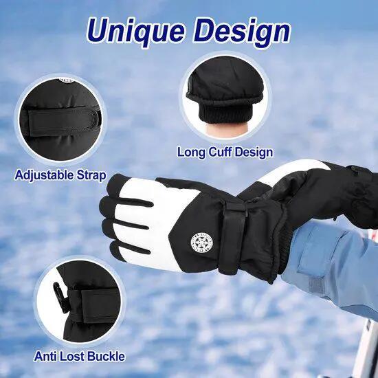 paire de gants de ski - Gants de patinage - Antidérapants et imprimés - Gants ch 3/7