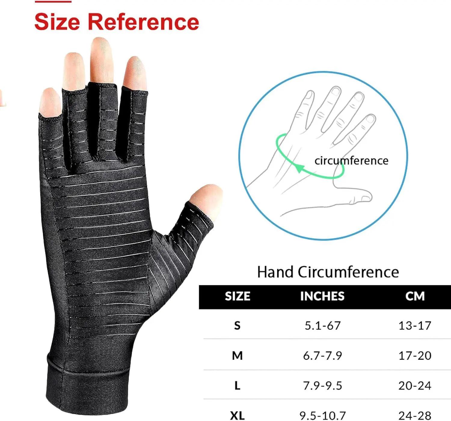 paires de gants en cuivre pour l'arthrite, gants de compression pour l'arthrite 2/6