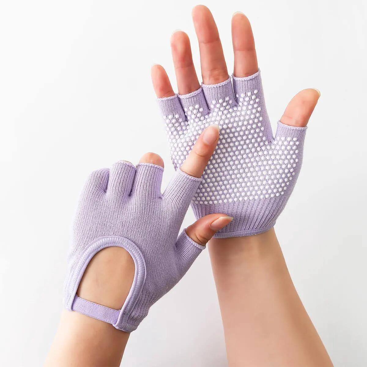 1 paire de gants - Gants chauds et ouverts sans doigts pour femme - Gants de yog 4/5