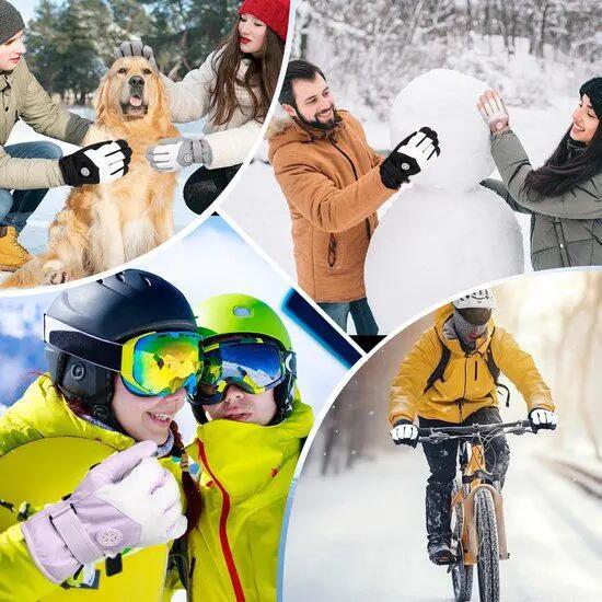 paire de gants de ski - Gants de patinage - Antidérapants et imprimés - Gants ch 2/7