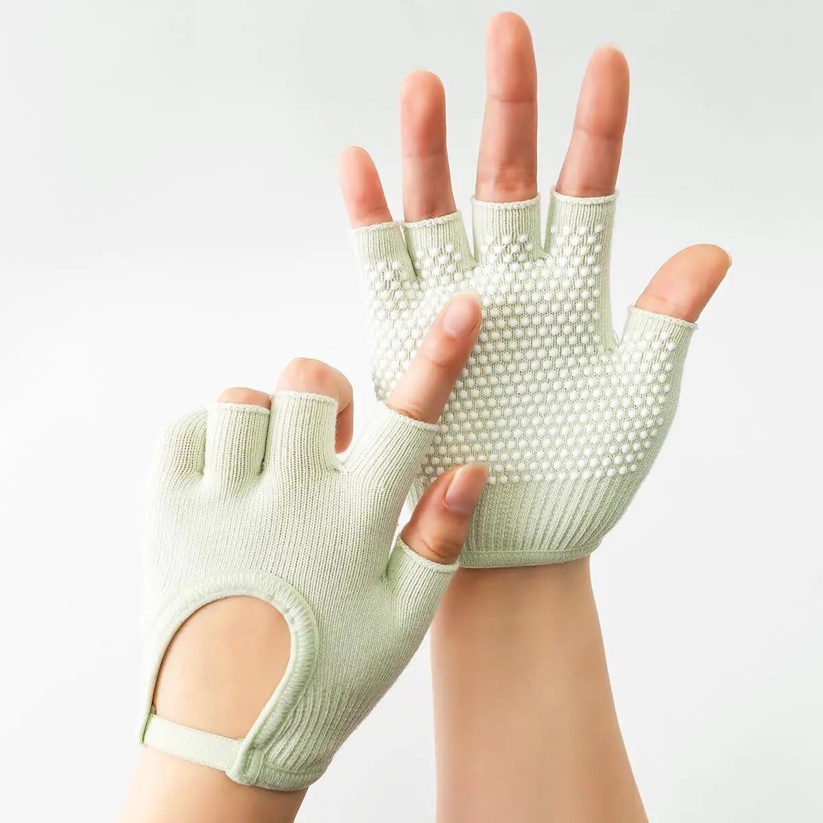 1 paire de gants - Gants chauds et ouverts sans doigts pour femme - Gants de yog 3/5